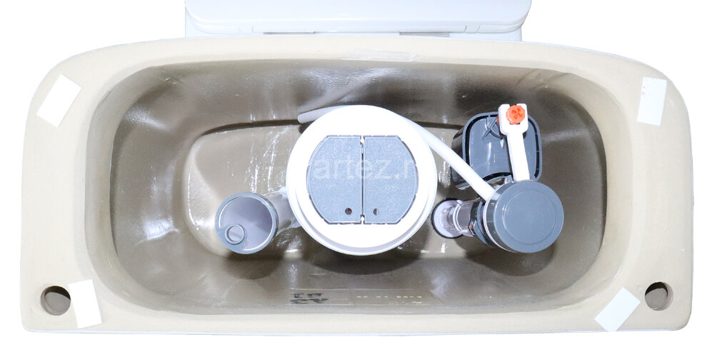 Унитаз-моноблок AZARIO GRESSA 705х370х760 напольный, безободковый, в комплекте с сиденьем дюропласт 