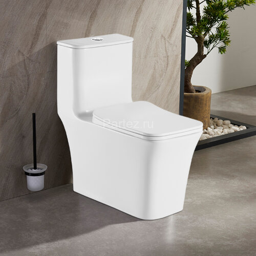 Унитаз-моноблок AZARIO GRESSA 705х370х760 напольный, безободковый, в комплекте с сиденьем дюропласт 