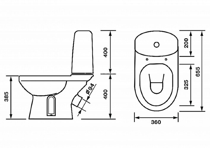 Унитаз-компакт Эльдорадо Премиум, сиденье с микролифтом, белый (41301130055)