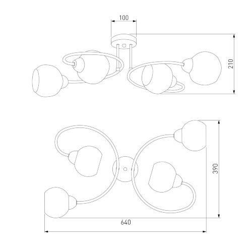 Потолочная люстра Eurosvet 30136/4 хром