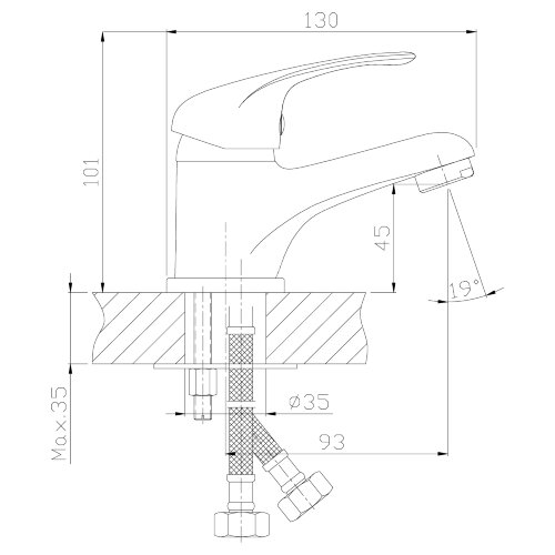 Смеситель Rossinka A35-11 для раковины
