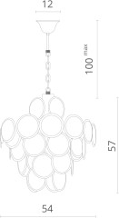 Подвесная люстра Divinare 7566/01 SP-8