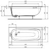 Ванна акриловая Ideal Standard i.life 1600х700 пристенная, встраиваемая (T475801)