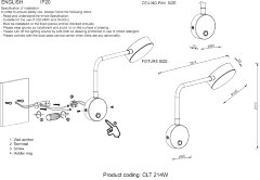 Бра Crystal Lux CLT 214W BS