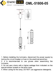 Подвесной светильник Omnilux OML-51806-05