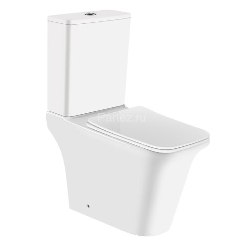 Унитаз-компакт Azario AVERO 660x360х820 напольный, безободковый с бачком и сиденьем микролифт (AZ-31