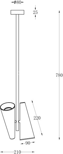 Потолочная люстра Maytoni MOD095PL-02BS