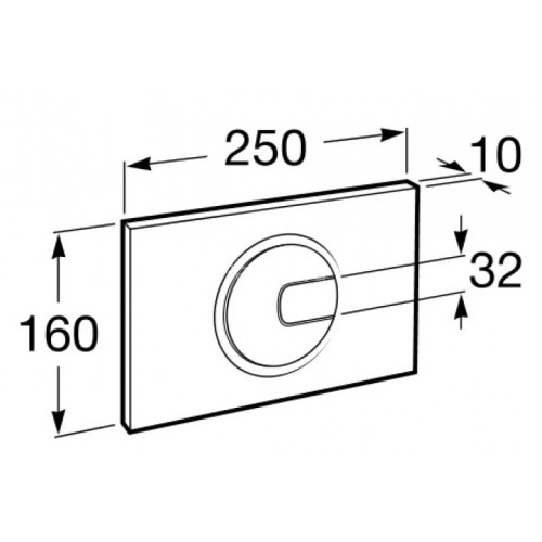 Кнопка смыва Roca DUPLO IN-WALL двойная, PL4 хром глянец
