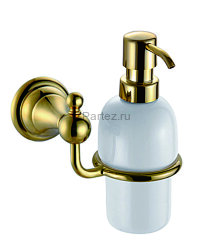 Дозатор жидкого мыла Azario ELVIA подвесной, керамический, золото (AZ-91112G)
