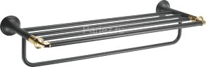 Полка для полотенец Fixsen Luksor, черная (FX-71615B)