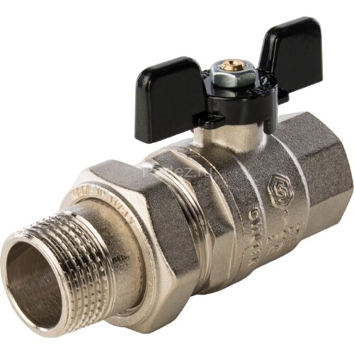 Кран шаровой полнопроходной с американкой 1" Stout
