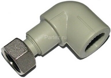 Угол с накидной гайкой PPR 20х1/2" Ekoplastik