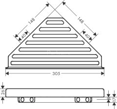 Полка для душа угловая Hansgrohe AddStoris, хром (104102012)