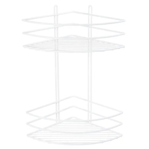 Полка корзина Fixsen двухэтажная, угловая, белая (FX-710W-2)