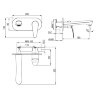 Смеситель Lemark Linara LM0426C для раковины, встраиваемый