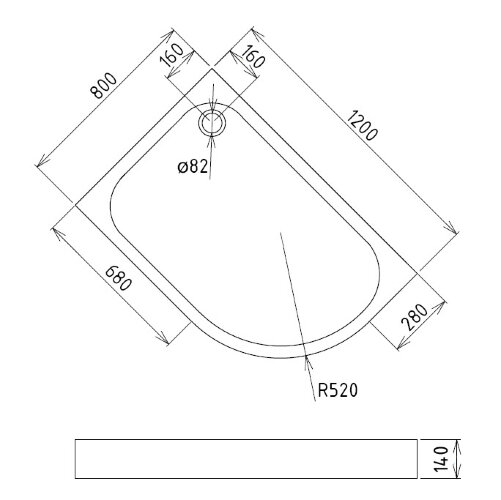 Душевой поддон Gemy ST18 L