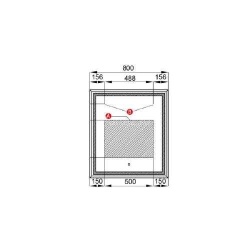 Зеркало AQUATON Уэльс 80 NEW с подсветкой (1A214002WA010)