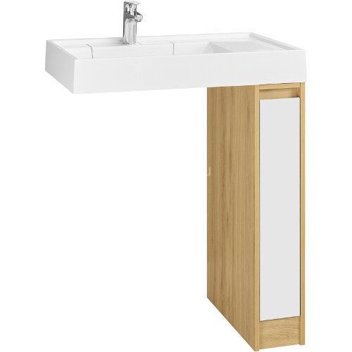 Тумба под раковину Aquaton Лондри 80 без фасада, Дуб Сантана (1A267101LH0C0)