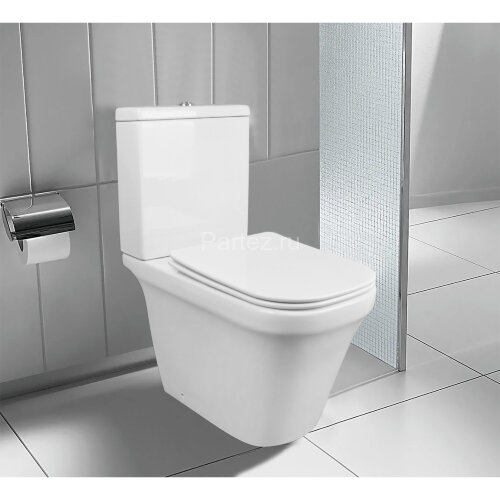 Унитаз-компакт Azario Candy 370х620х780 напольный, безободковый, в комплекте с бачком и сиденьем мик