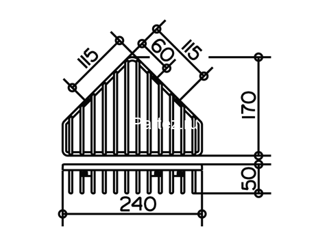 Полочка Keuco Universal, Хром (24904010000)