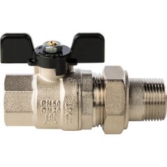 Кран шаровой полнопроходной с американкой 3/4&quot; Stout