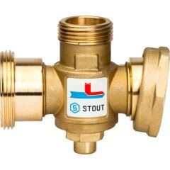 Термостатический смесительный клапан G 1"1/2M-G 1"1/2F-G 1"M 70°С Stout