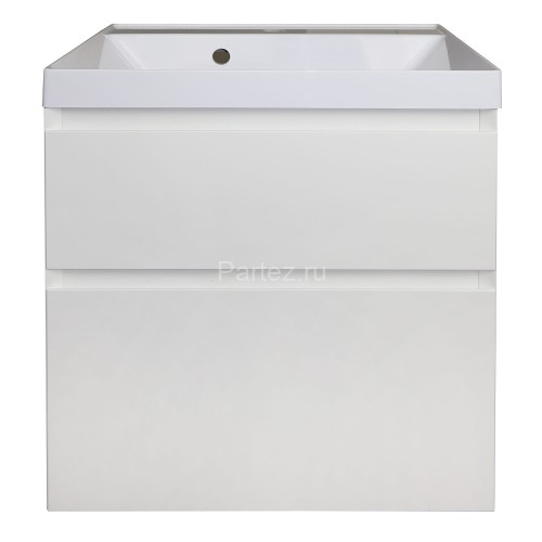 Комплект тумба Azario Velluto 60 600х450х660 подвесная, с раковиной Slim 60, белый матовый (CS000886