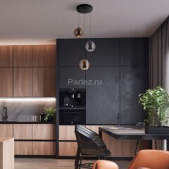 Подвесной светильник Eurosvet 50258/3 LED дымчатый/ бежевый/ шоколад