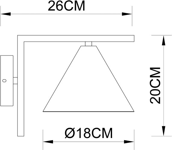 Бра Arte Lamp A7033AP-1BK