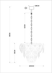 Подвесная люстра Arte Lamp A4078LM-6GO