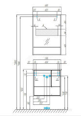 Зеркало-шкаф AQUATON Ривьера 60 белый (1A238902RVX20)