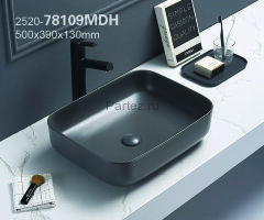 Раковина Azario накладная 500х390х130 цвет тёмно-серый матовый (AZ-78109MDH)
