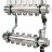 Коллекторная группа из латуни в сборе 1"х4х3/4"ЕК VALTEC