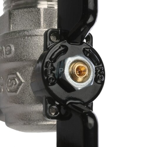 Кран шаровой полнопроходной угловой с американкой 1/2 Stout