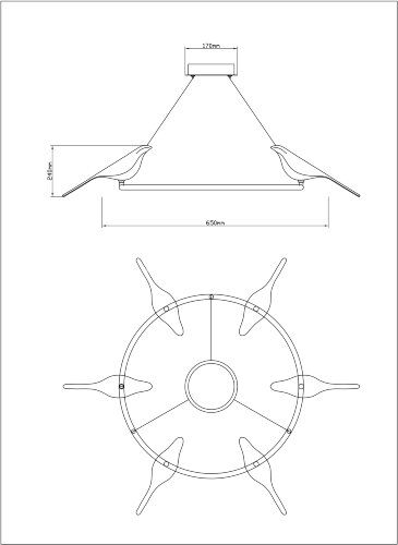 Подвесной светильник Divinare 1188/06 LM-42