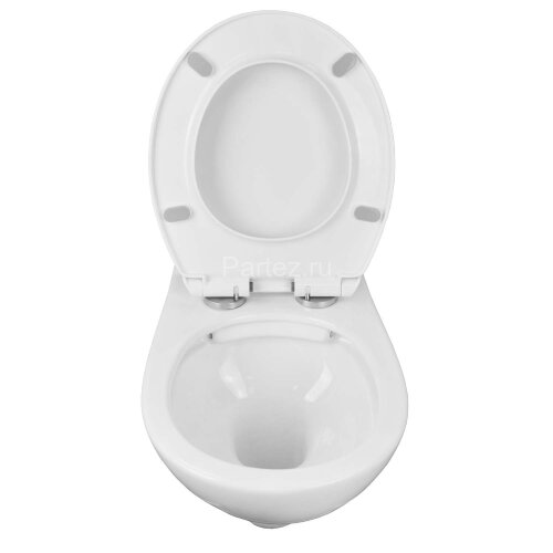 Унитаз подвесной Loranto Fredo 355х550х410 безободковый, с быстросъемным сиденьем микролифт (CS-WH80