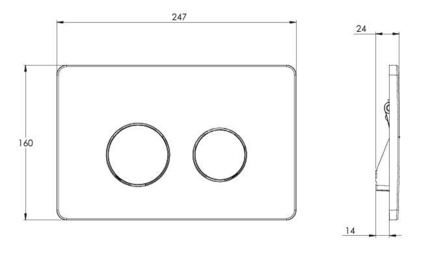 Кнопка смыва AZARIO двойная, круглая, цвет белый (AZ-8200-0085/AZ-P57-0130)