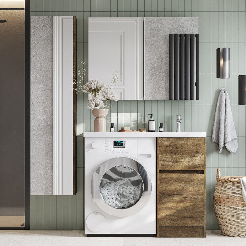 Тумба под раковину Aquaton Лондри 40 без фасада, дуб рустикальный (1A267001LHDR0)