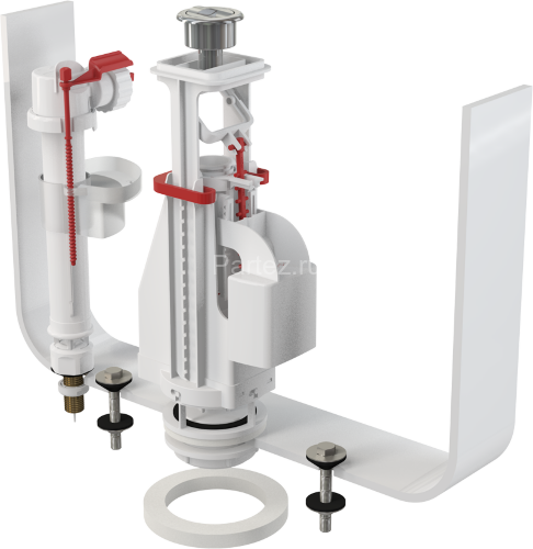 Выпускной комплект Alca Plast, с двойной кнопкой, хром (SA08ASK 3/8" CHROM)