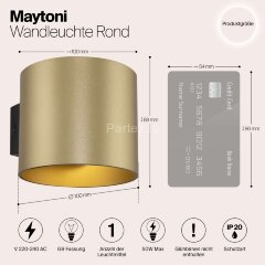 Настенный светильник Maytoni C066WL-01MG