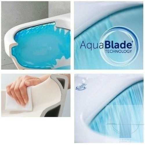 Комплект унитаза с инсталляцией Ideal Standard Tesi Aqua Blade с сиденьем Микролифт и Черной матовой