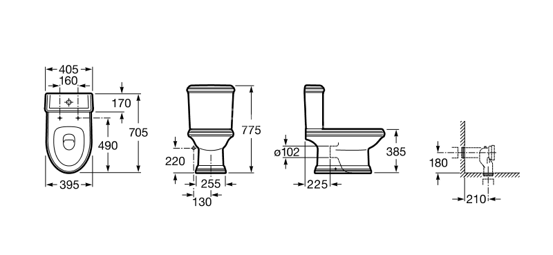 Roca AMERICA Бачок, н/п, двойной слив 3/6л