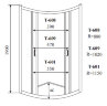 Timo ALTTI душевой угол 601 Foggy Glass (100*100*190),шт