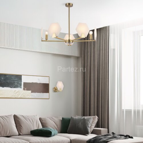Потолочная люстра Eurosvet 60158/5 латунь