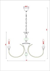 Подвесная люстра Arte Lamp A4094LM-8WH