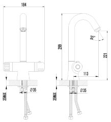 Смеситель для кухни термостатический Lemark Thermo LM7735C