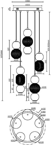 Подвесной светильник Maytoni MOD273PL-L80G3K
