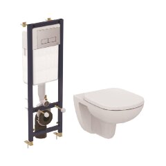 Набор TEMPO Ideal Standart (Инсталляция W3710AA + унитаз подвесной T331101 + сиденье с крышкой  микр