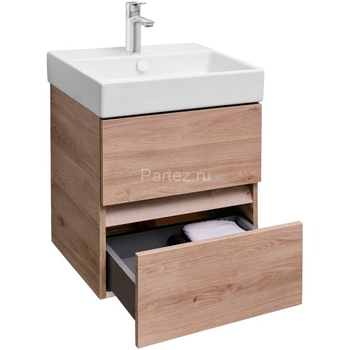 Тумба под раковину Jacob Delafon Tolbiac 50 подвесная, натуральный меламин, Дуб давос (EB1378-E75)