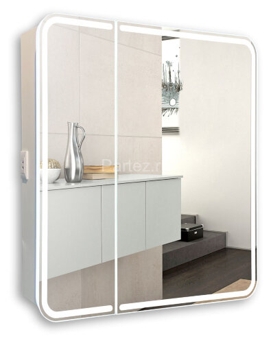 Зеркало-шкаф AZARIO Alliance 805х198х800 LED - подсветка, сенсорный выключатель, белый (LED-00002516